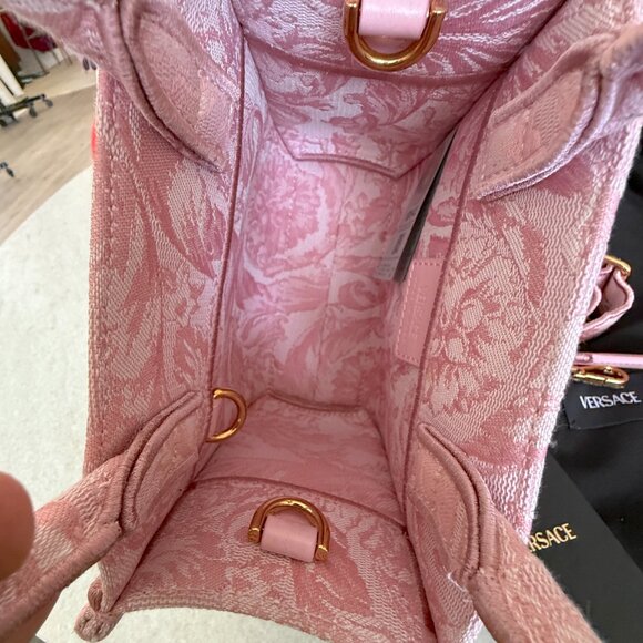 VERSACE Barocco Athena Mini Pink Tote Bag 1015288 - Picture 7 of 16